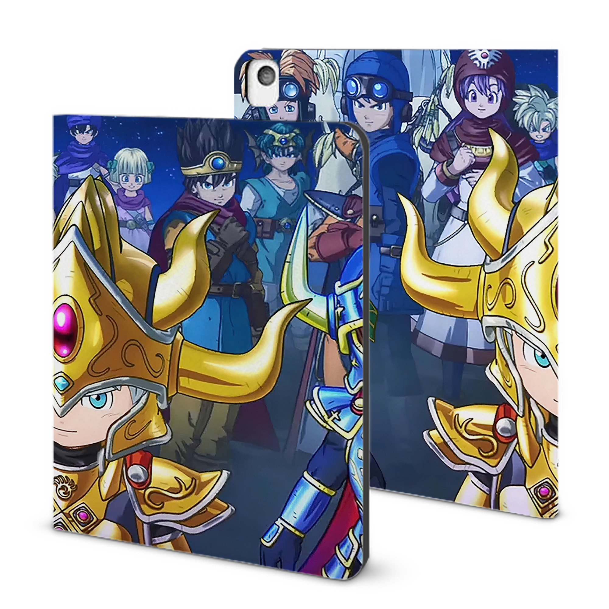 （画像用） ドラゴンクエスト Doragon Kuesuto Dragon Quest IPadケース ペンホルダー付き ブックスタイルデザイン